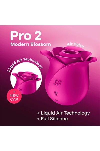 Satisfyer Pro 2 Modern Blossom 3" Rose Clitoral Stimulator with Air Pulse Technology