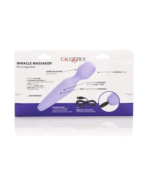 Miracle Rechargeable Massager Wand - Pink - 8.5 Inch