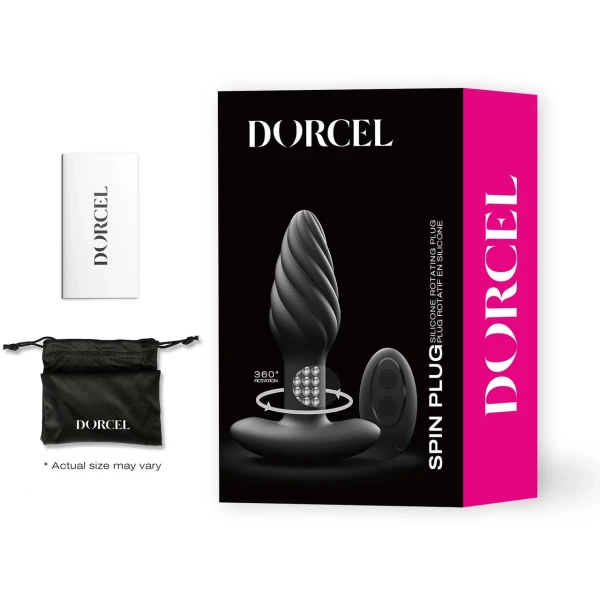 Dorcel Spin Plug Silicone Rechargeable Vibrating Butt Plug With Rotating Balls & Remote
