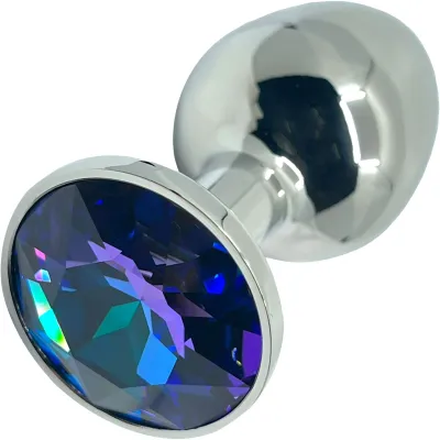 Pretty Plugs Heliotrope Crystal And Stainless Steel Butt Plug Small