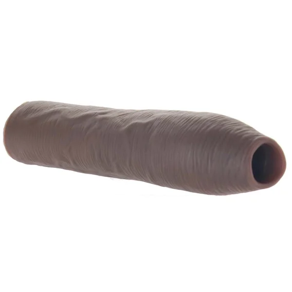 Fantasy X-tensions Elite Silicone 7" Uncut Penis Extension - Chocolate