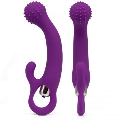 Bondara Purple Silicone 10 Function Dotted G Spot Rabbit Vibrator