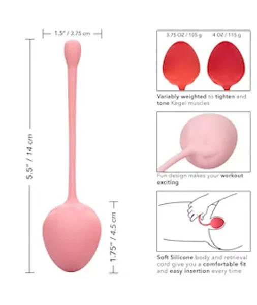 6 Piece Kegel Training Set - Strawberry - 5.5 Inch — image 16 of 18