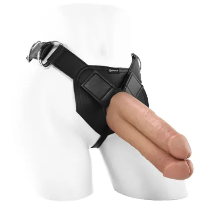 King Cock Harness with 7 Two Cocks One Hole