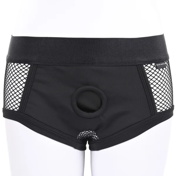 EM.EX. Fit Harness Fishnet Strap-On Harness Brief By Sportsheets - Medium, Waists 25" to 28"