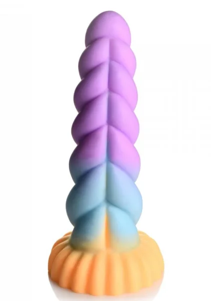 Unicorn Curvy Bumpy 8.3" Silicone Suction Cup Dildo By Creature Cocks