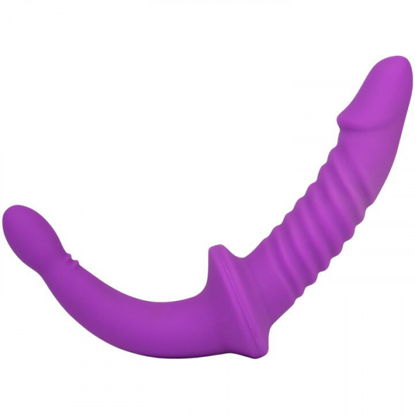 Bondara Unicorn Purple Silicone Double Strapless Strap-On