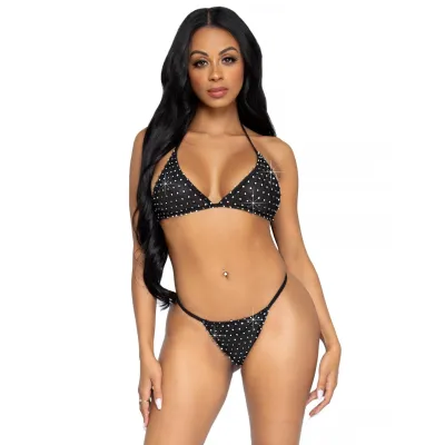2 Pc Tempest Bikini Set Black One Size