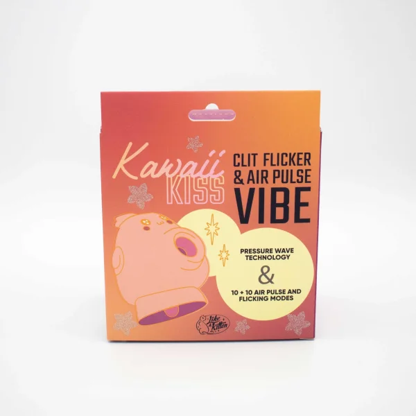 Kawaii Kiss Clit Flicker and Air Pulse Stimulator  - Pink