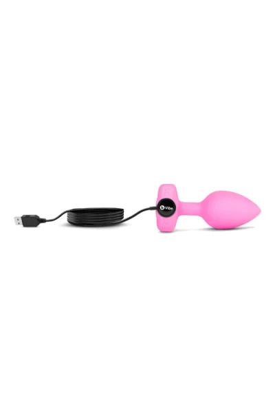 B-Vibe Pink Heart 3.85" Small Vibrating Butt Plug