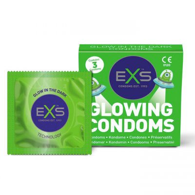EXS Glow In The Dark Condoms 3 Pack
