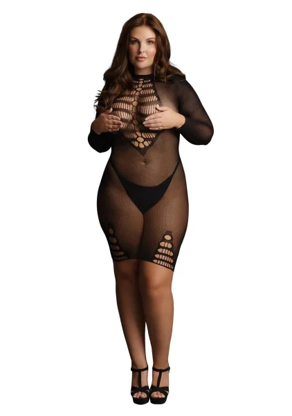 Le Desir Long Sleeve Fishnet Dress - Queen Size — image 4 of 11