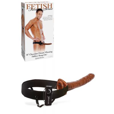 Pipedream 10 Chocolate Dream Vibrating Hollow Strap On
