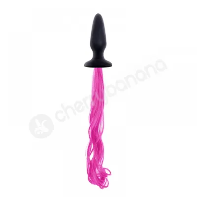 Unicorn Tails Black Pink Pony Tail Butt Plug