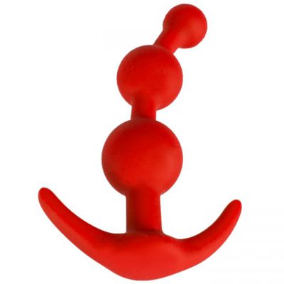 Bondara Red Silicone Anchor Anal Beads 5 Inch