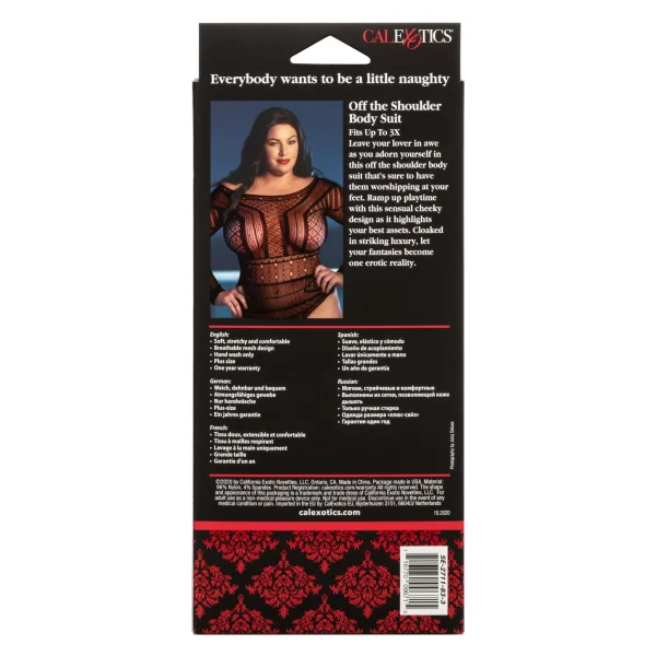 Scandal Plus Size Off the Shoulder Body Suit - Plus Size - Black