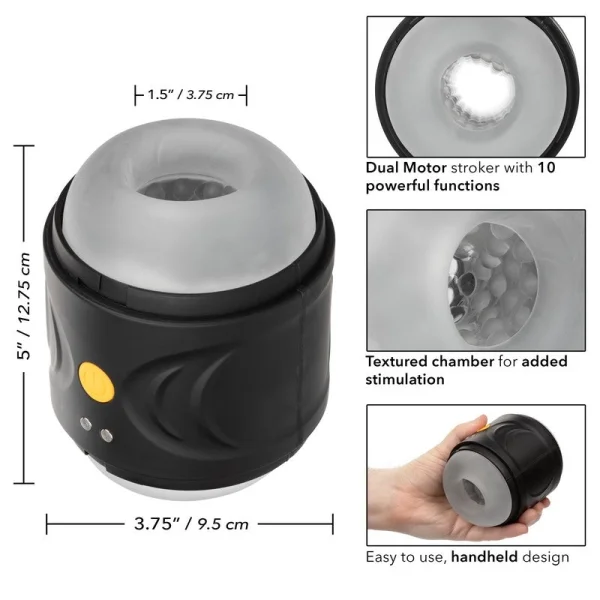 Boundless Dual Motor Rechargeable Stroker Penis Masturbator