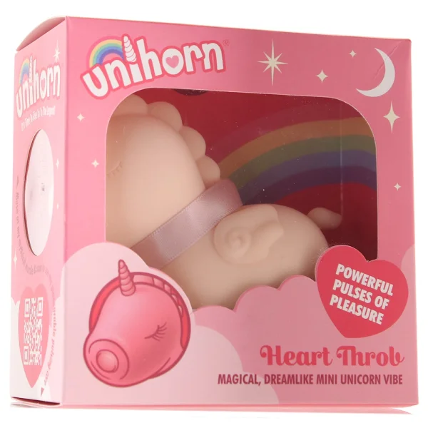 Unihorn Heart Throb Pulsing Silicone Clitoral Vibrator - Pink