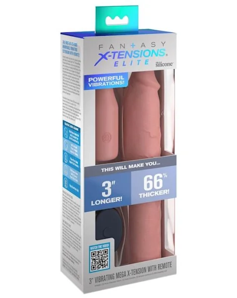 Fantasy X-tensions Elite Sleeve With 3-inch Vibrating Plug