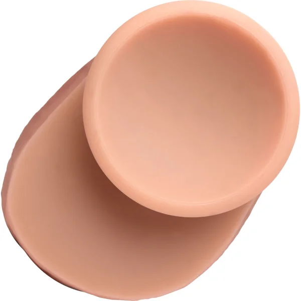 Jock Dual Density 7.2" Realistic Silicone Suction Cup Dildo With Balls - Vanilla