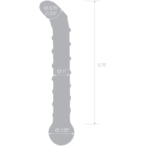 Mr.  Swirl 6.5" Glass Glass Dildo