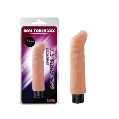 Real Touch Vibrating Cock No 03 7 5 Inch Flesh 7 5 Inch