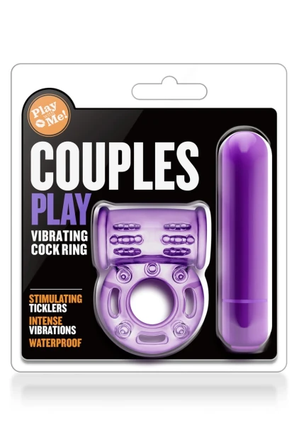 Play With Me - Couples Play - Vibrating Cock Ring - Purple