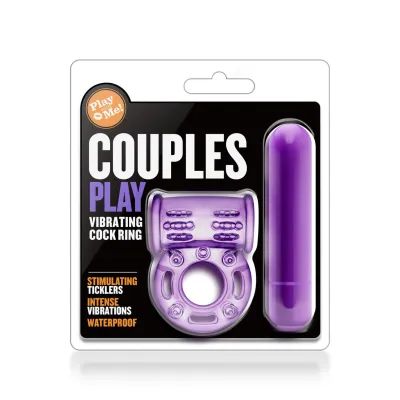 Play With Me Couples Play Vibrating Cock Ring Purple