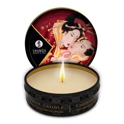 Mini Massage Candle Sparkling Strawberry Wine 30ml 1oz