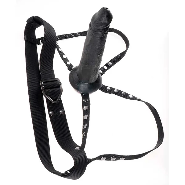 Command 9.75 Inch Black Hollow Strap-On With Harness by Sir Richards — image 7 of 8