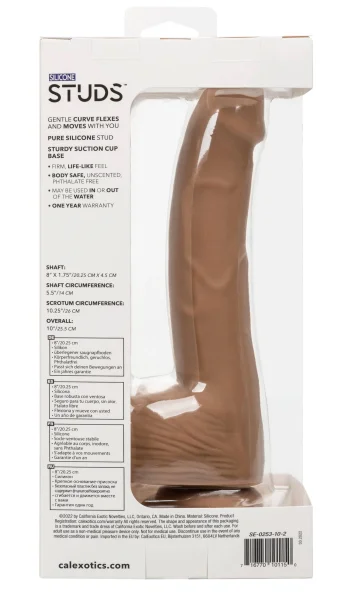 Silicone Studs 8 Inch - Brown