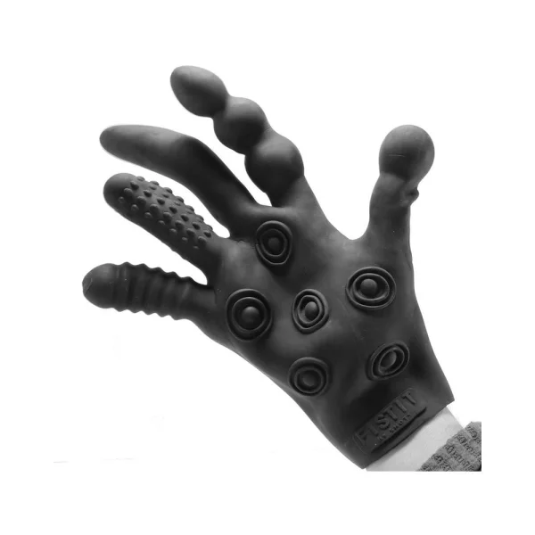 Fist It Silicone Stimulation Glove - Black — image 8 of 13