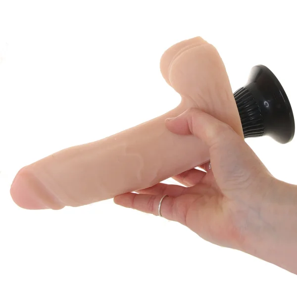 Real Feel Deluxe No. 4 - 7.5" Suction Cup Vibrating Dildo - Vanilla