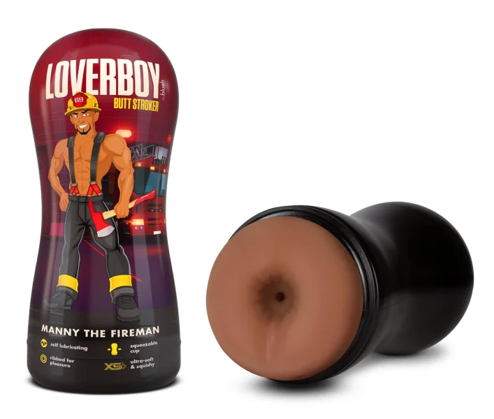 Loverboy - Manny the Fireman - Self Lubricating  Stroker - Tan