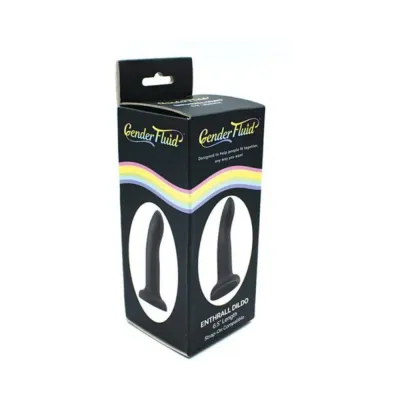Gender Fluid Enthrall Strap on Dildo Silicone 6 5 In Black