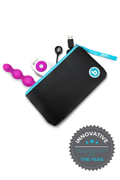 B-Vibe Vibrating Silicone 5.4" Anal Beads with Remote