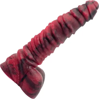 Topped Toys MORDAX 75 8 5 Giant Silicone Dildo With Vac U Lock Forge Red