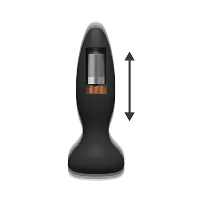 A play Thrust Anal Vibe Remote Controlled Experienced Plug Black 5 7 Inch