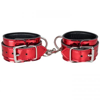 Bondara Metallic Red Wrist Cuffs