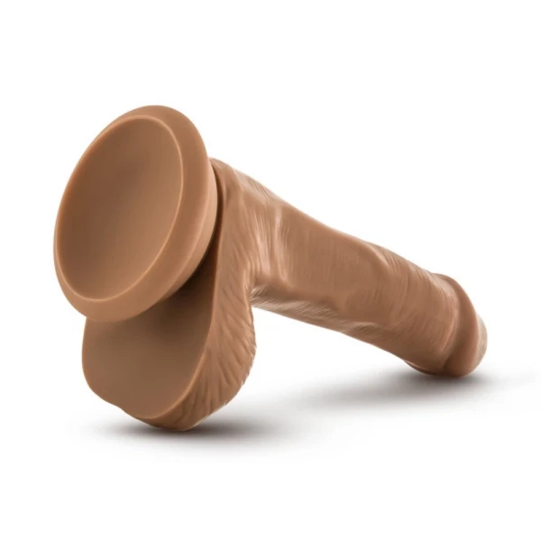 Dr. Skin Plus Posable Dildo With Balls 6 In. Mocha