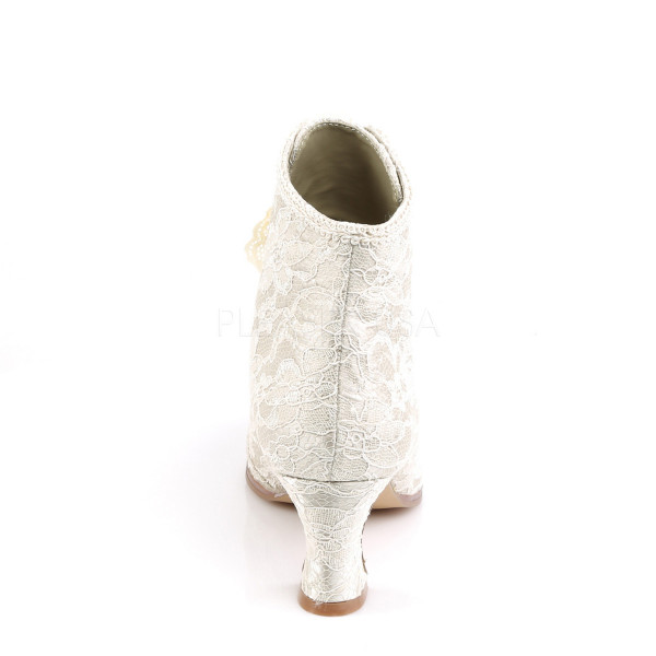 2 3/4 inches Flaired Heel Lace Up Ankle Bootie w/Lace Overlay — image 8 of 8