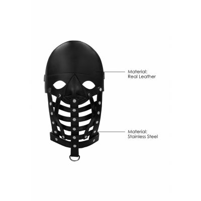 Leather Male Mask Black Sex toys and bondage