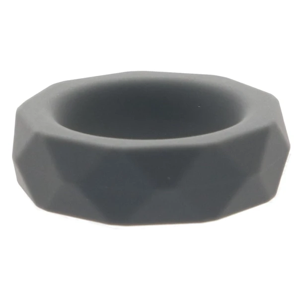 Alpha Liquid Silicone Prolong Prismatic Cock Ring By CalExotics - Gray