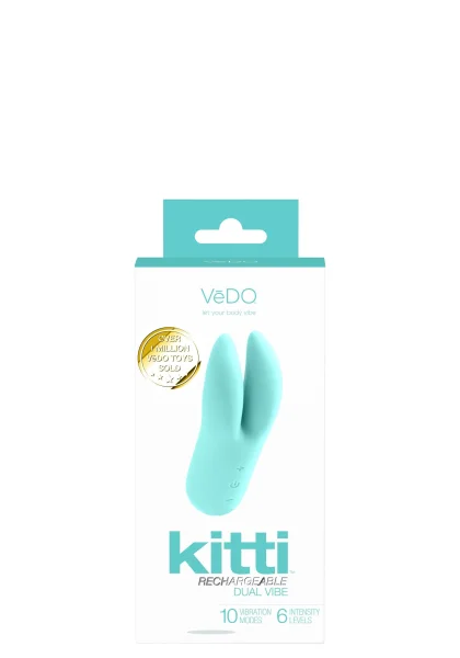 Kitti Rechargeable Dual Vibe - Tease Me Turquoise