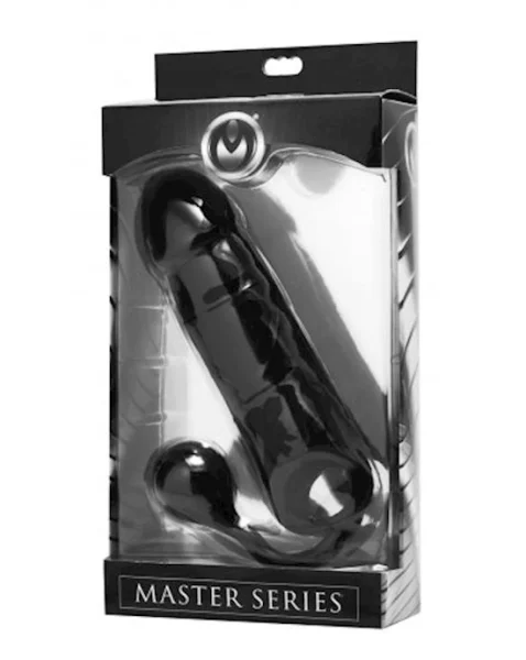 Stuffer Cock Sheath With Anal Ball - Black