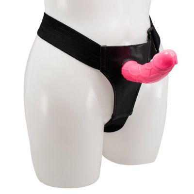 Bondara Stiff Competition Pink Unisex Hollow Strap On 6 Inch
