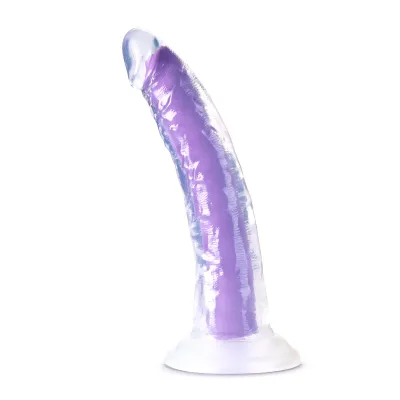 Neo Elite Glow in the dark Light 7 inch Silicone Dual density Dildo Neon Purple