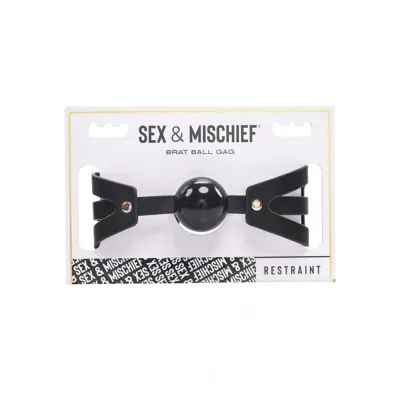 Brat Ball Gag Black Rose Gold