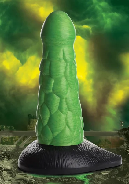 Creature Cocks Radioactive Reptile Thick Scaly Silicone Dildo