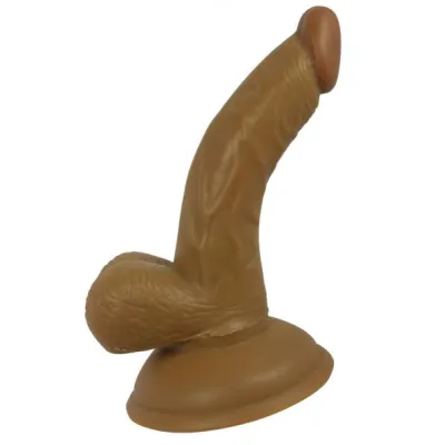 Latin American Mini Whopper Curved Dong Balls Brown 4 Inches